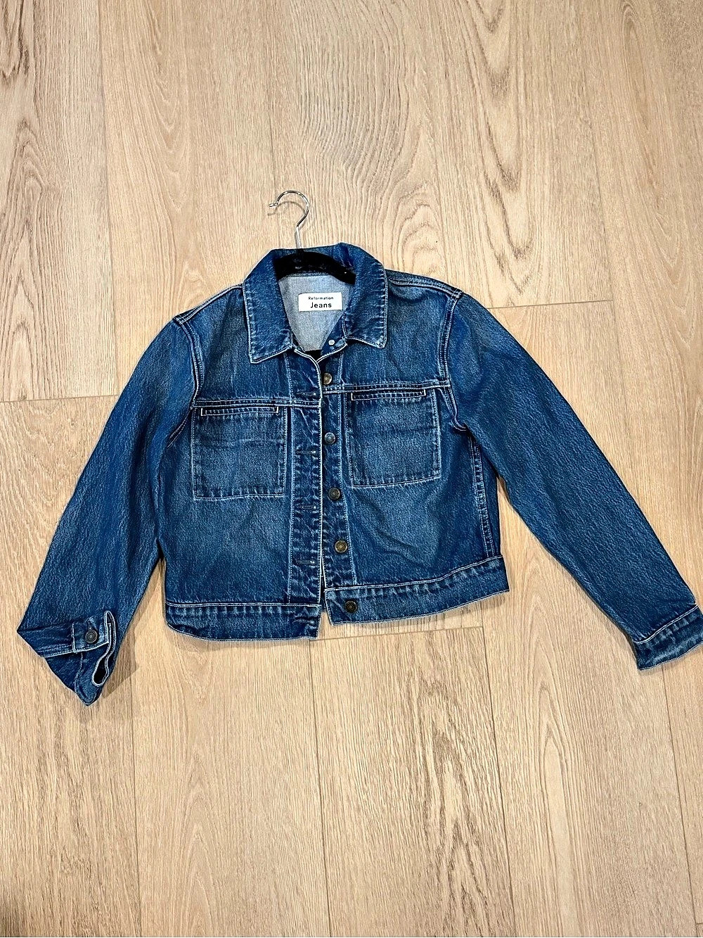 Reformation Denim Aster Jacket in Flores Size M